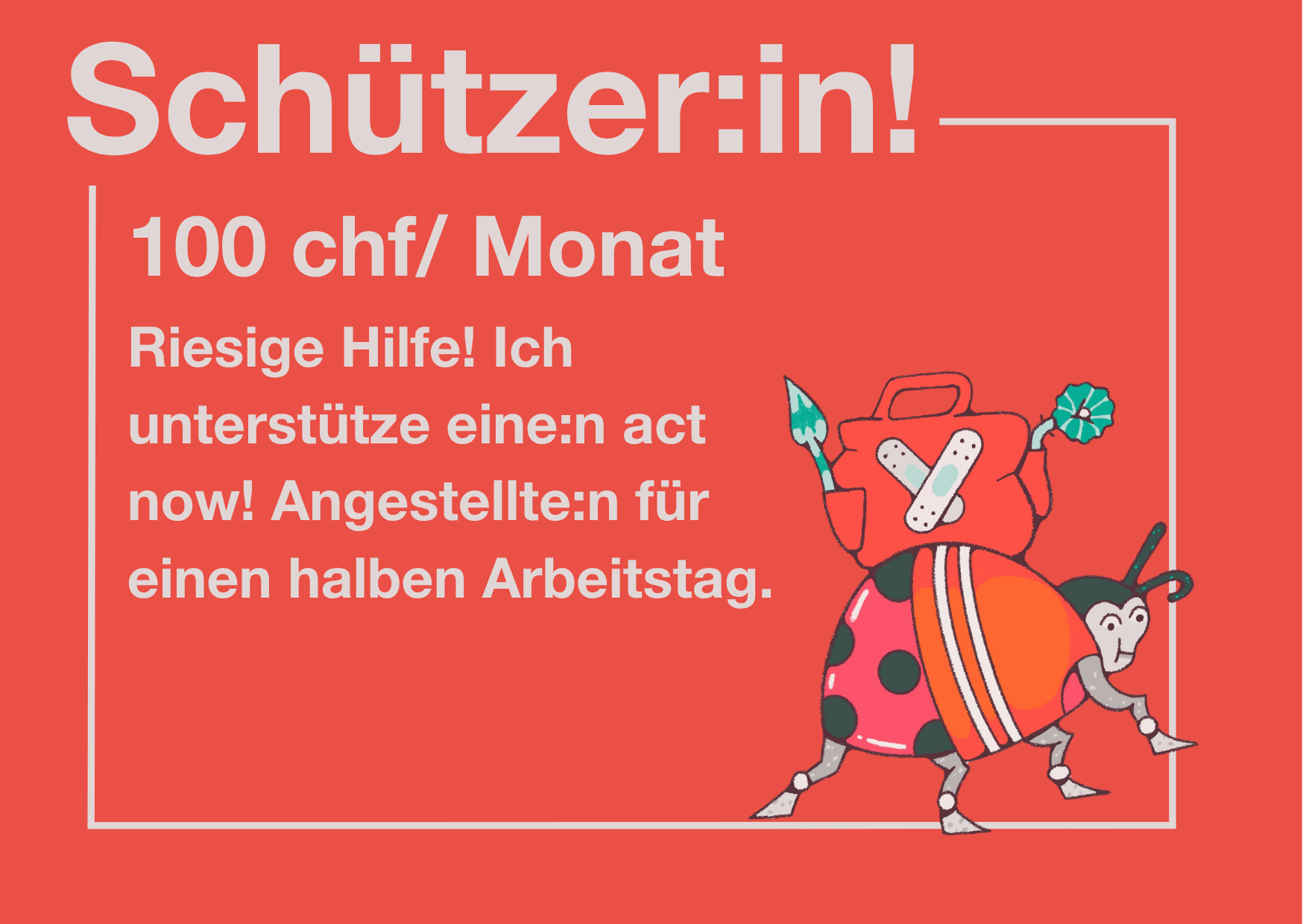 Ich werde Förderer:in von <i>act now!</i>