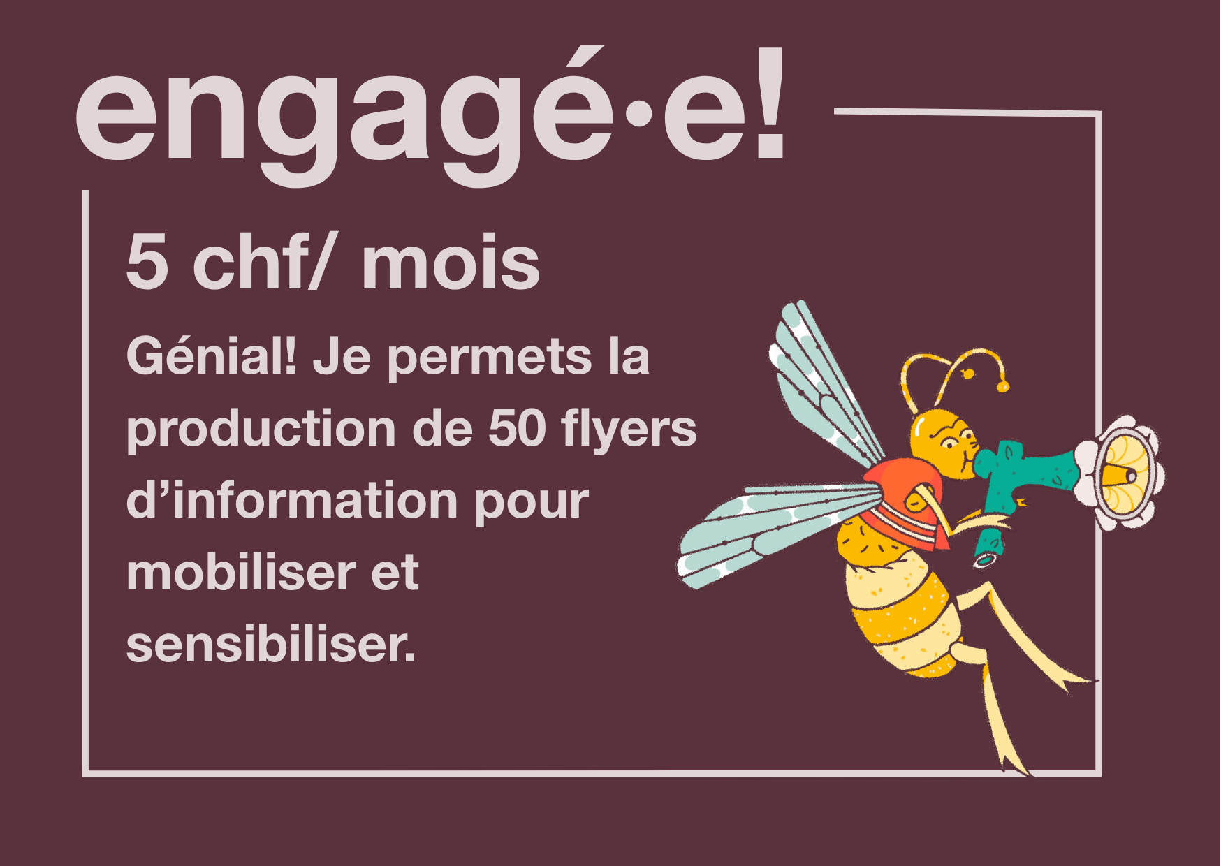 Je deviens donateur·ice mensuel·le engagé·e! Je deviens donateur·ice mensuel·le engagé·e!