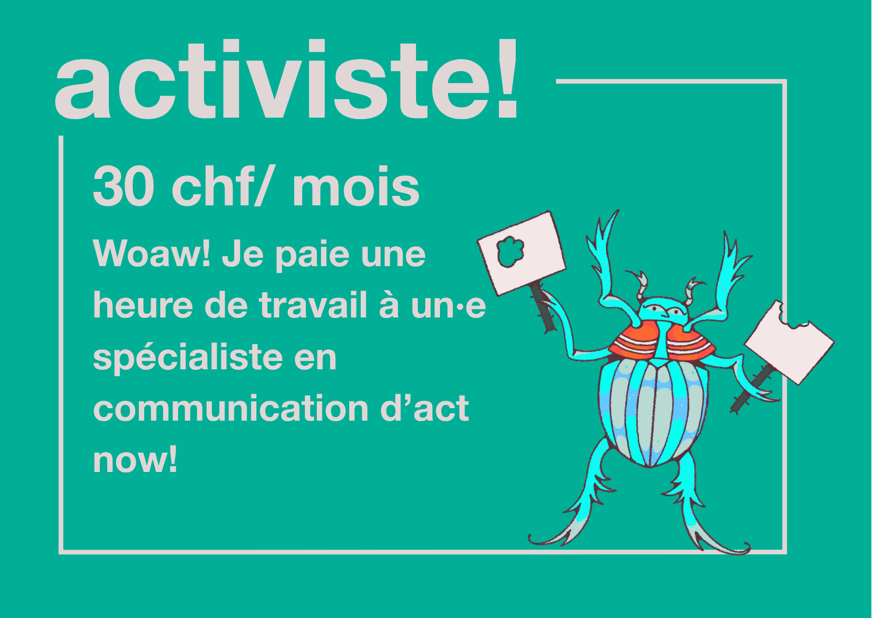 Je deviens donateur·ice mensuel·le activiste! Je deviens donateur·ice mensuel·le activiste!
