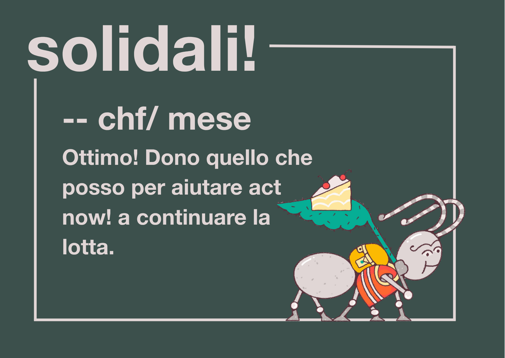 Divento donatorə mensile solidale! Divento donatorə mensile solidale!