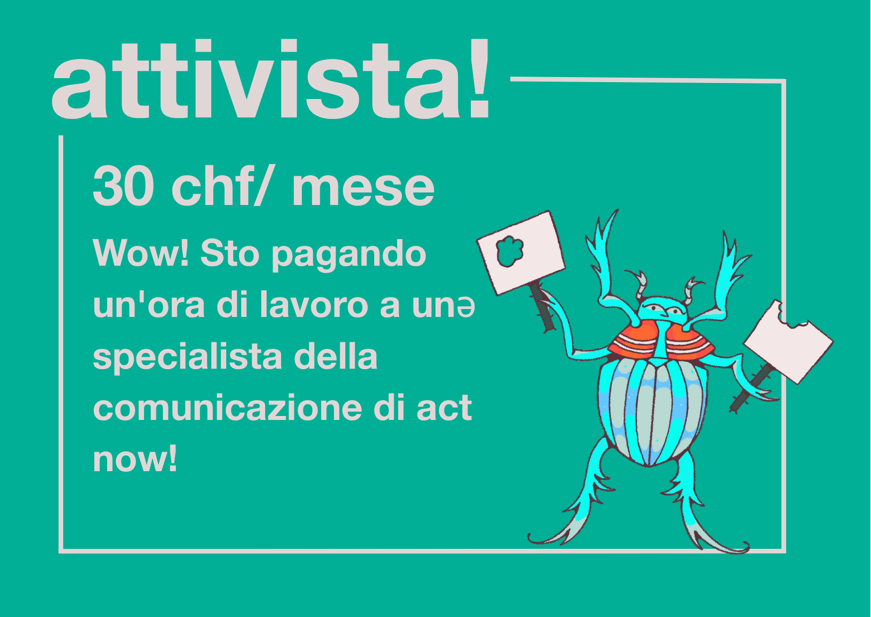 Divento donatorə mensile attivista! Divento donatorə mensile attivista!